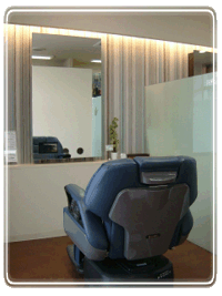 個室感覚のカットスペース